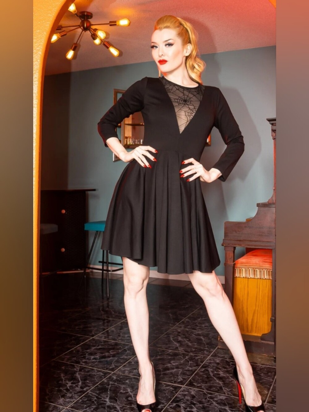 Sleepy Hollow Fit And Flare Dress By Elle Rebel NWT